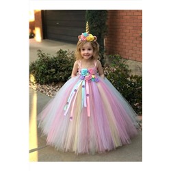 RAY TİCARET Kız Çocuk Pembe Unicorn Tütü Elbise Unicorn Taç Özel Tasarım Doğum Günü Saç Aksesuarı ray-ayla-unicorn