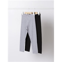 2-PACK OF LONG BASIC PLAIN AND PRINTED LEGGINGS