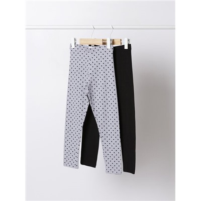 2-PACK OF LONG BASIC PLAIN AND PRINTED LEGGINGS
