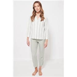 Camisa Blanco y gris