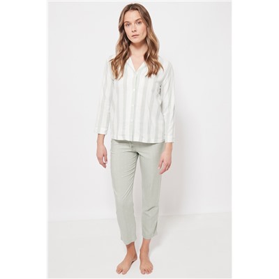 Camisa Blanco y gris