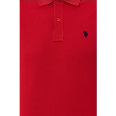 Erkek Kırmızı Basic Polo Yaka Tişört
