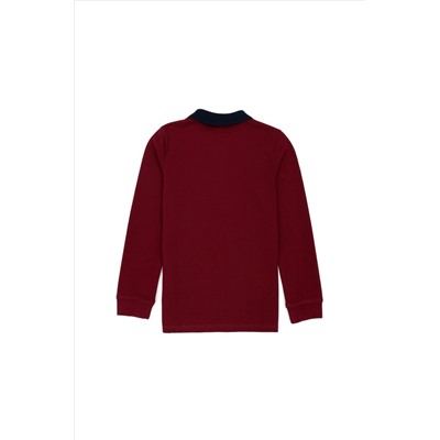 Erkek Çocuk Vİşne Basic Sweatshirt