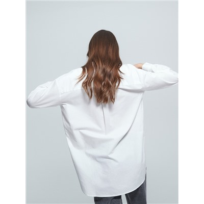 Oversize-Hemdbluse aus Baumwolle