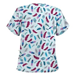Happy Scrubs® Birds Of A Feather Jazzberry Scrub Top