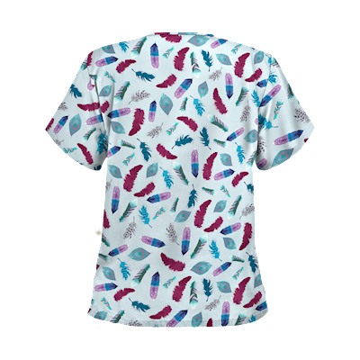 Happy Scrubs® Birds Of A Feather Jazzberry Scrub Top