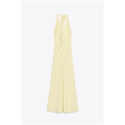 POLYAMIDE HALTER LONG DRESS