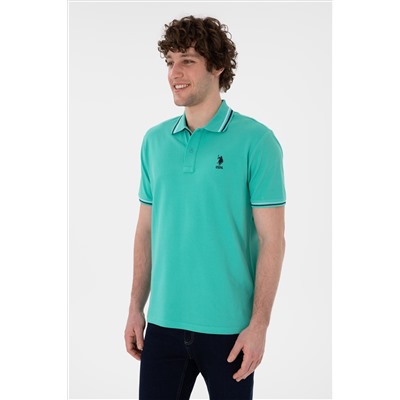 Erkek Regular Fit Polo Yaka Mint Basic Tişört