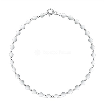 Браслет из серебра родированный (на ногу) - 23 см 6300R09020L23