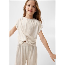 Pantalón plisado lurex