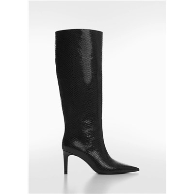 Botas tacón efecto animal print