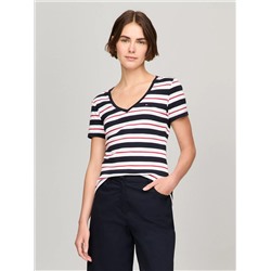 Stripe V-Neck Favorite T-Shirt