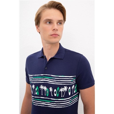 Erkek Lacivert Polo Yaka Tişört