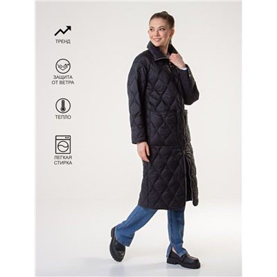 СТЕГАНОЕ ПАЛЬТО С КАРМАНАМИ