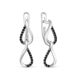 Кольцо из серебра с фианитами родированное 925 пробы К-7316р216