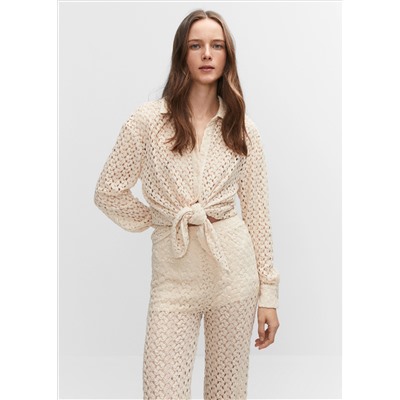 Pantalón recto crochet