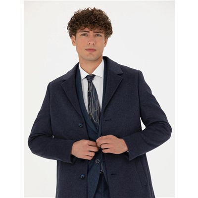 İndigo Ex. Slim Fit Kaşe Kaban