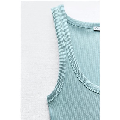 FADED RIBBED DRESS