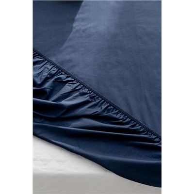 Manon King Size Plus %100 Pamuk Ranforce Lastikli Çarşaf - Lacivert