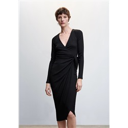 Vestido cruzado lazo