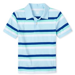 Boys Striped Jersey Polo