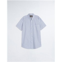 Short Sleeve Striped Shirt, Men, White