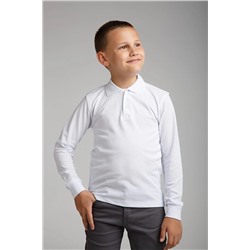 günce moda Polo Yaka Beyaz Uzun Kollu Okul Tişörtü 6543