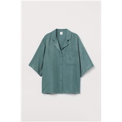 Bluse aus Lyocell-Mischung Türkis