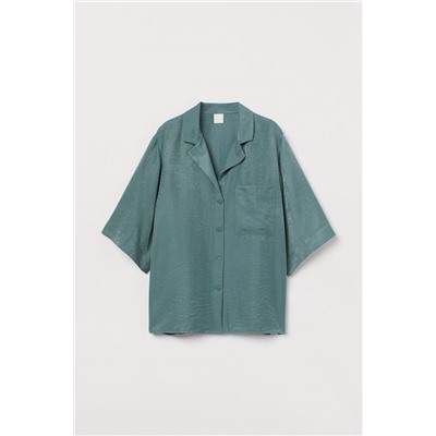Bluse aus Lyocell-Mischung Türkis