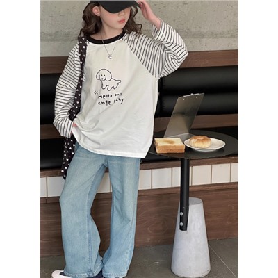 Лонгслив для девочек 100% хлопок