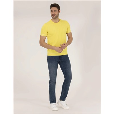 Açık Sarı Slim Fit Kazak