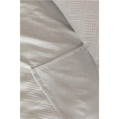 Triangle King Size %100 Pamuk Yatak Örtüsü - Gri - Lüks Koleksiyon