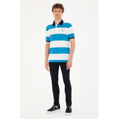Erkek Regular Fit Polo Yaka Saks Tişört