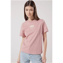Lee Regular Fit Normal Kesim %100 Pamuk Bisiklet Yaka Pembe Tişört LQ10EH