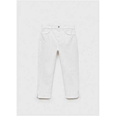 Jeans capri abertura lateral