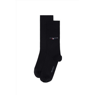 U.S. Polo Assn., Erkek 2'Li Çorap Siyah JACK