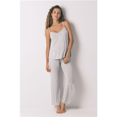 Pijama Capri "maternity" soft touch gris
