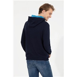 Erkek Lacivert Kapüşonlu Sweatshirt