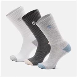 WOMEN'S SAGAMORE BEACH HALF CUSHION CREW SOCKS - 3 PACK