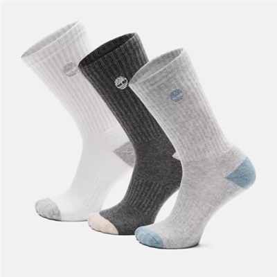 WOMEN'S SAGAMORE BEACH HALF CUSHION CREW SOCKS - 3 PACK