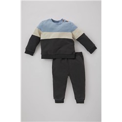 Defacto Erkek Bebek İçi Yumuşak Tüylü Sweatshirt Eşofman Alt 2'li Takım TYCG78CXWN169686078251739