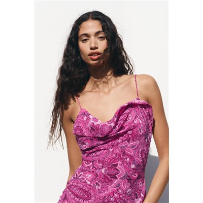 PRINTED MIDI DRESS