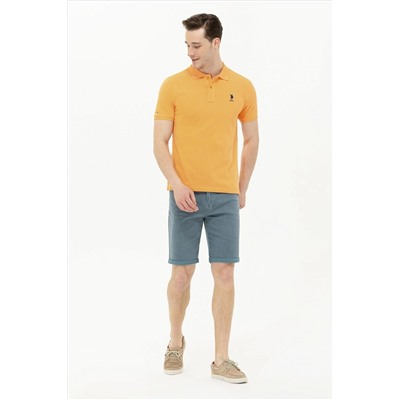 Erkek Turuncu Basic Polo Yaka Tişört
