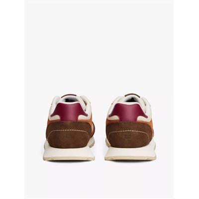 Mixed-Texture Suede Sneaker