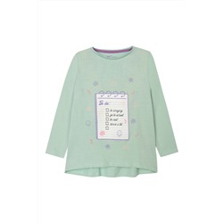 Camiseta Verde agua jaspeado