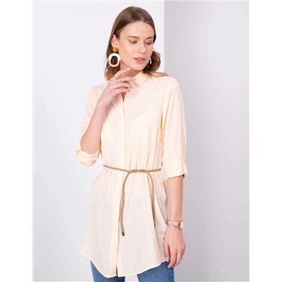 Yavruağzı Comfort Fit Uzun Kollu Gömlek