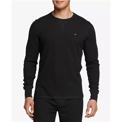 Men's Waffle-Knit Long-Sleeve Crewneck Thermal Top