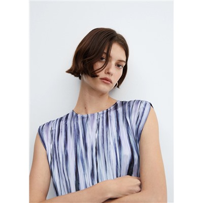 Vestido plisado tie-dye