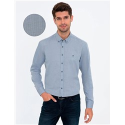 Gri Regular Fit Uzun Kollu Gömlek