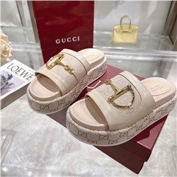 Сабо на толстой подошве Gucc*i 💚  Реплика 1:1